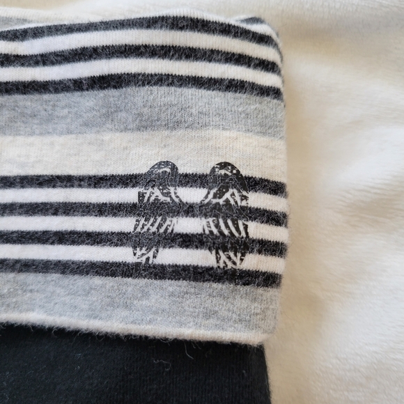 Victoria's Secret black with striped foldover angel wing legging Size XS - Picture 3 of 5